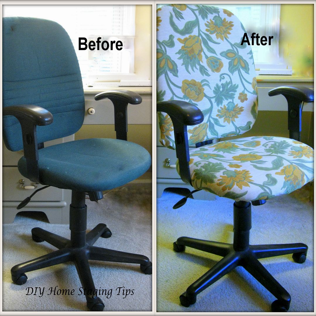 An Easy Way to Dress Up the Ordinary Office Chair DIY Home Staging Tips